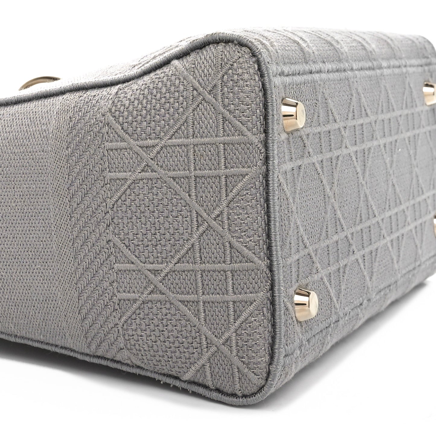 Canvas Embroidered Cannage Medium Lady D-Lite Gray