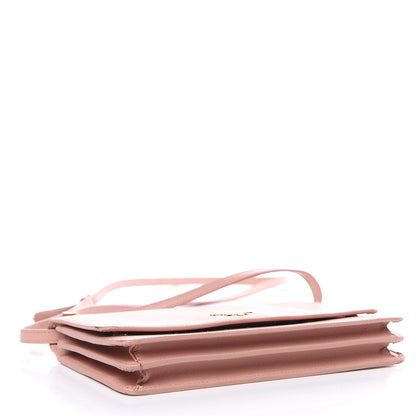 Prada Saffiano Metal Flap Wallet with Strap Orchidea 4 of 24