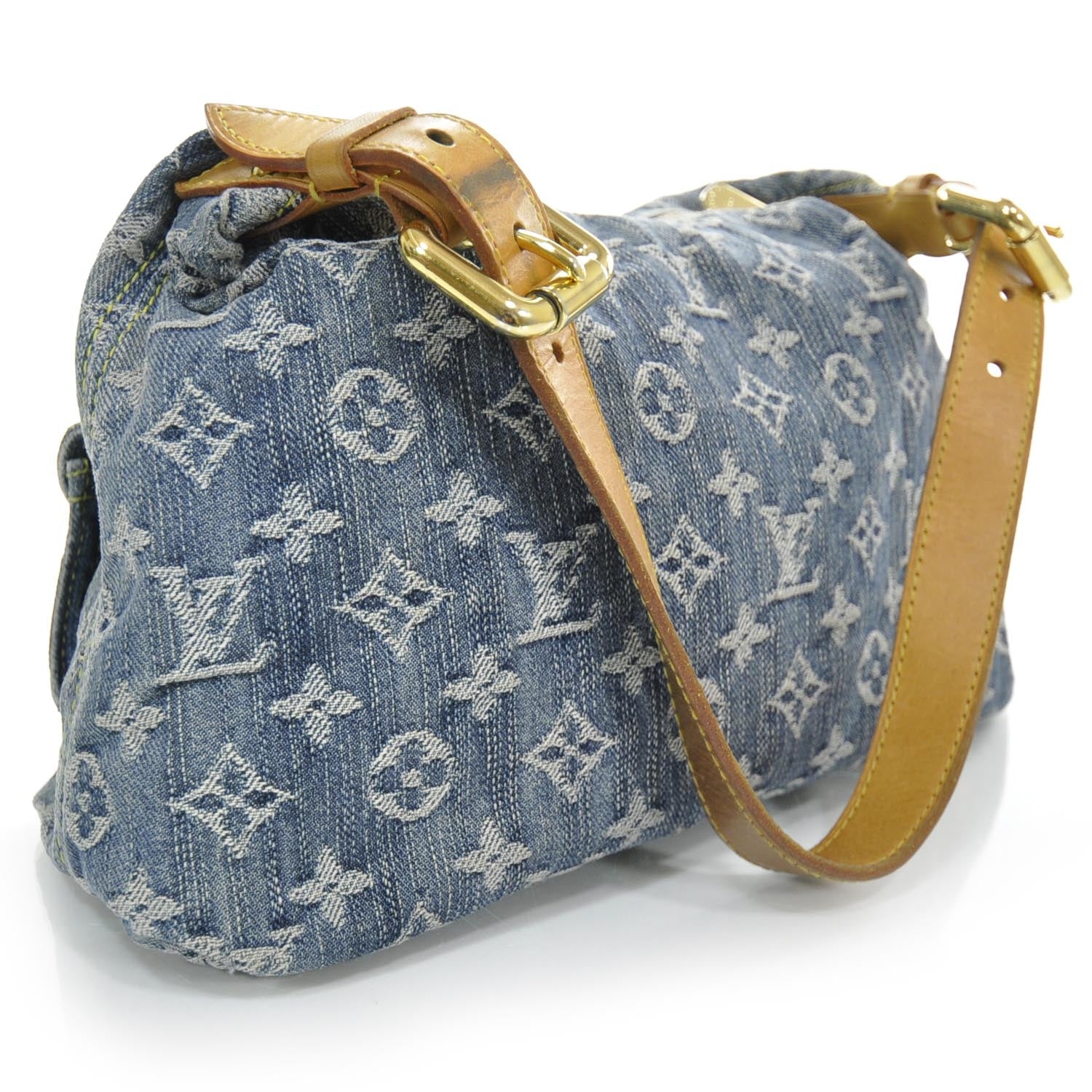 Louis Vuitton Monogram Denim Baggy PM Blue 2 of 9