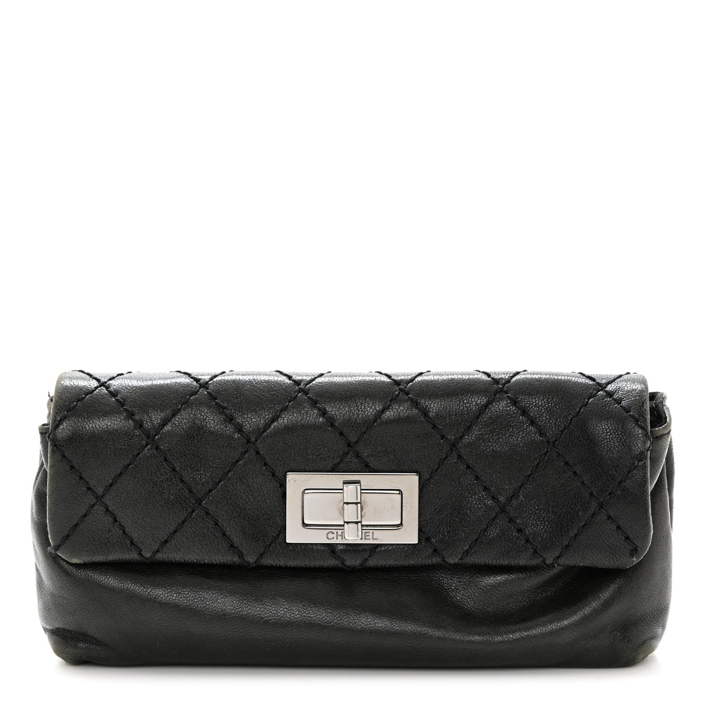 Lambskin Quilted 2.55 Reissue Pouch Black