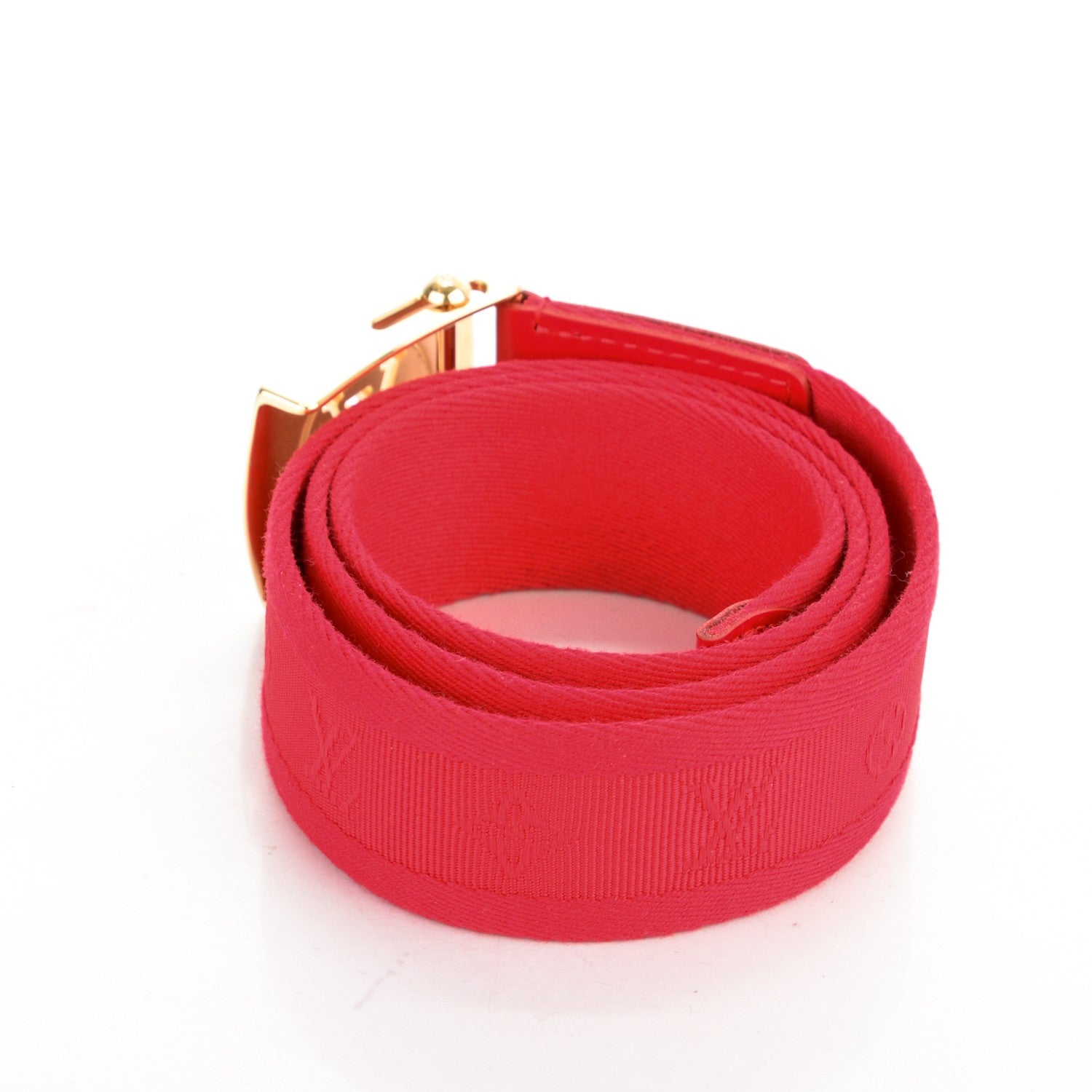 Louis Vuitton Canvas Monogram LV Cut Belt 80 32 Red 3 of 4