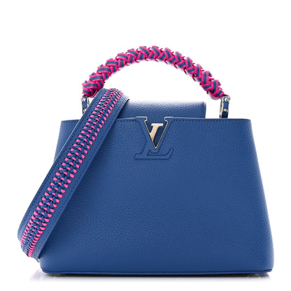 Louis Vuitton Taurillon Braided Capucines BB Blue 1 of 9