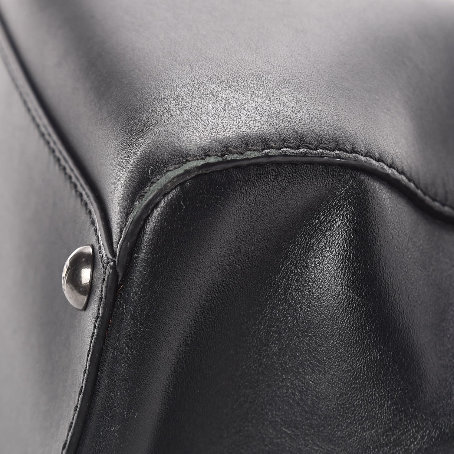 Fendi Vitello Suede Medium Peekaboo Iconic Satchel Black 11 of 15