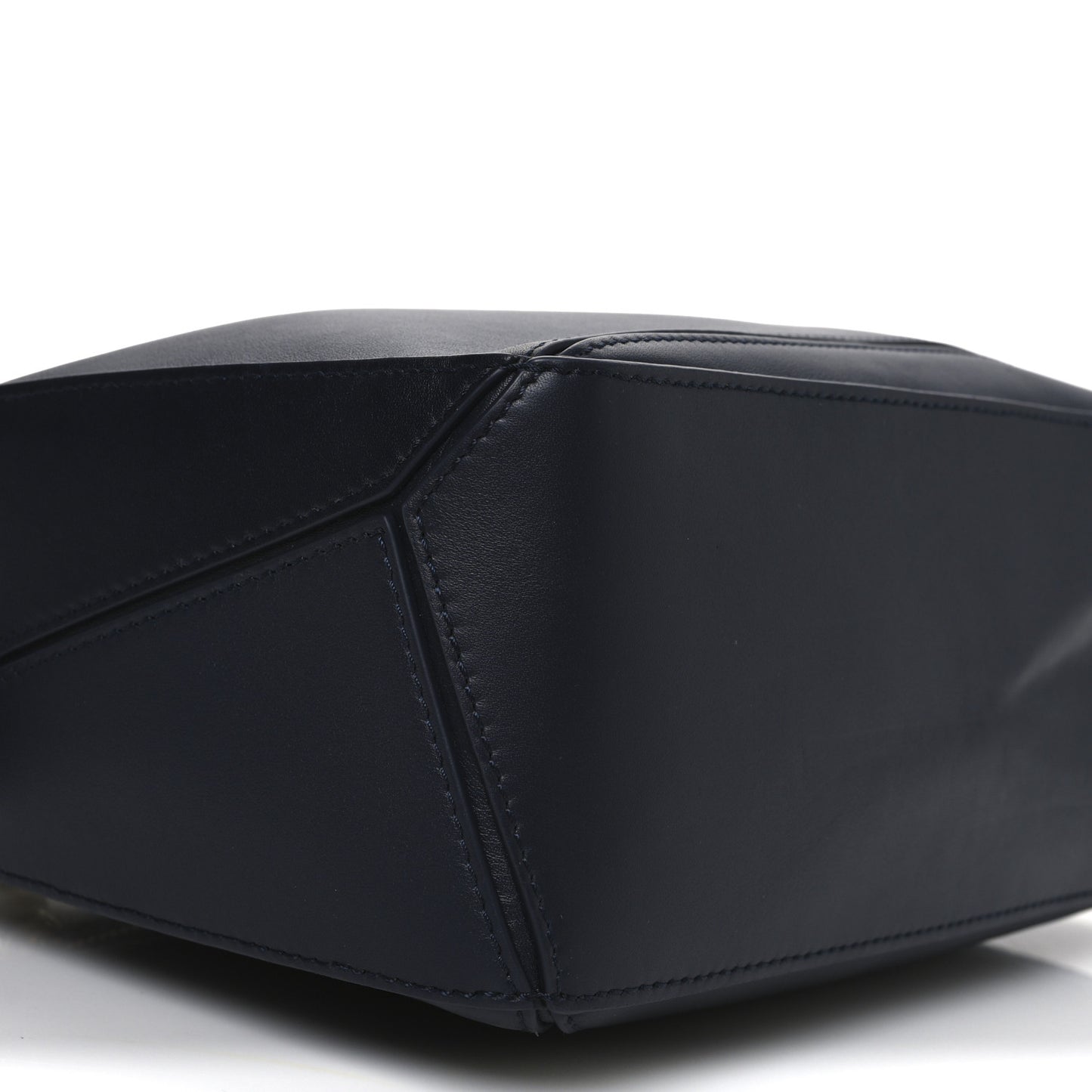 Calfskin Small Woven Puzzle Bag Dark Ink Dark Khaki