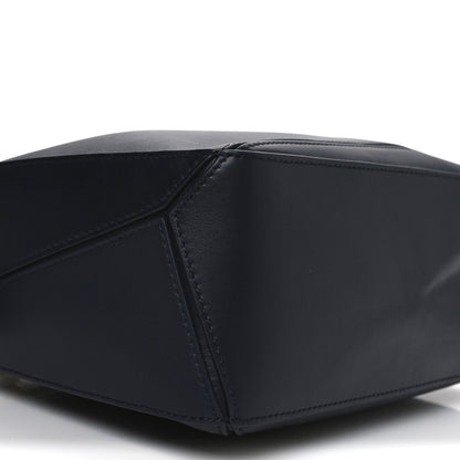 Loewe Calfskin Small Woven Puzzle Bag Dark Ink Dark Khaki 15 of 17