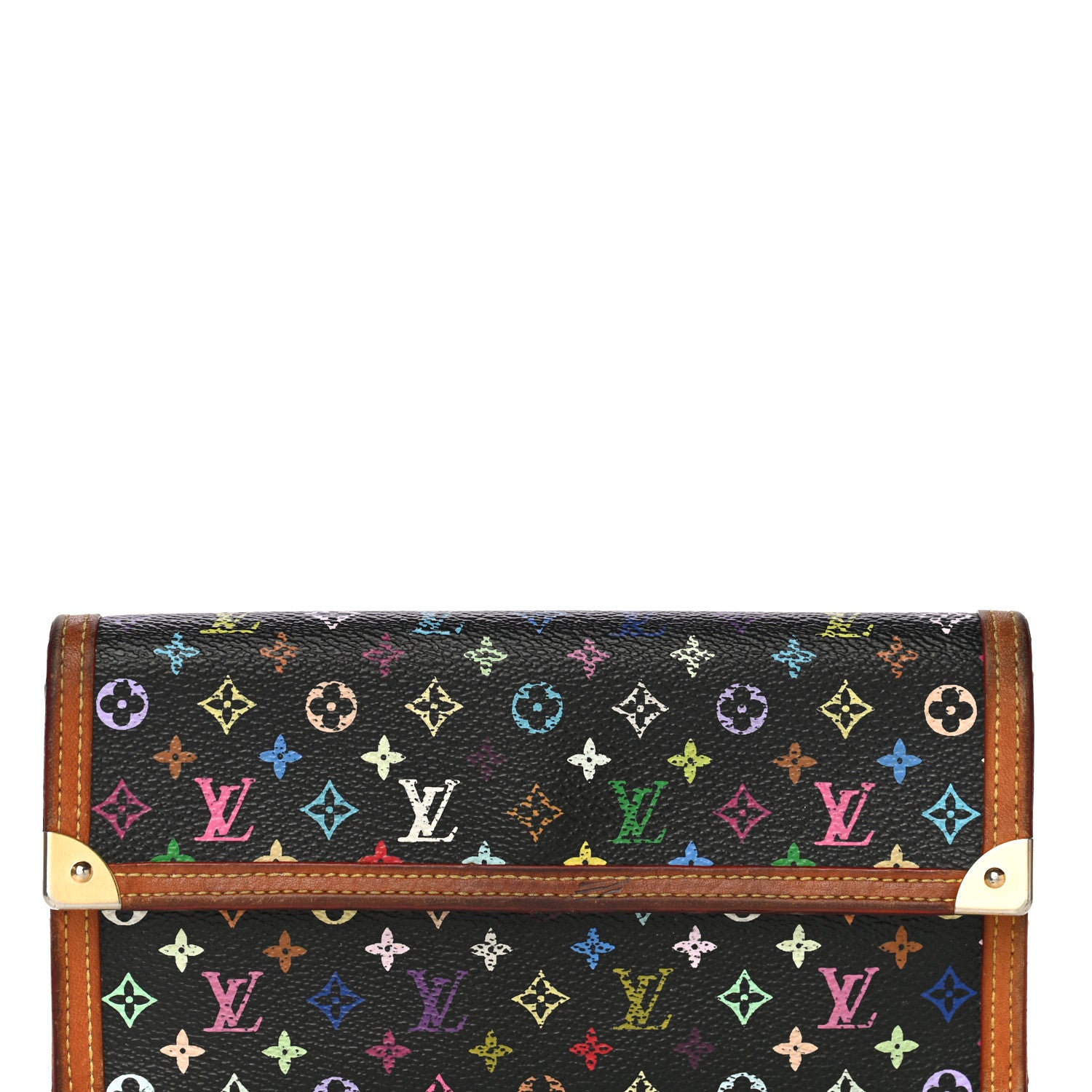 Louis Vuitton Monogram Multicolor Porte Tresor International Wallet Black 6 of 38
