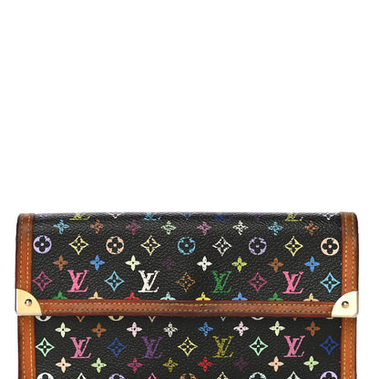 Louis Vuitton Monogram Multicolor Porte Tresor International Wallet Black 6 of 38