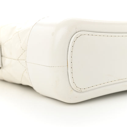 Chanel Aged Calfskin Quilted Small Gabrielle Hobo White 9 of 15