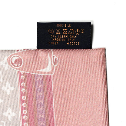 Louis Vuitton Silk Monogram Poodle Animalle Bandeau Rose Pale 3 of 4