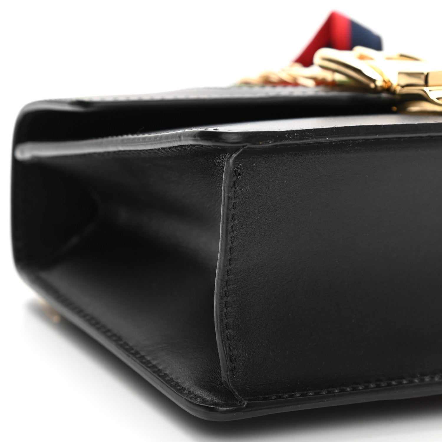 Gucci Calfskin Mini Sylvie Chain Shoulder Bag Black 9 of 11