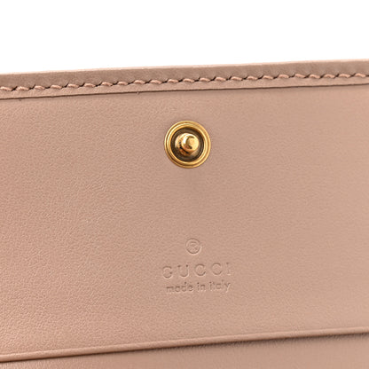 Gucci Calfskin Matelasse GG Marmont Card Case Wallet Porcelain Rose 6 of 10