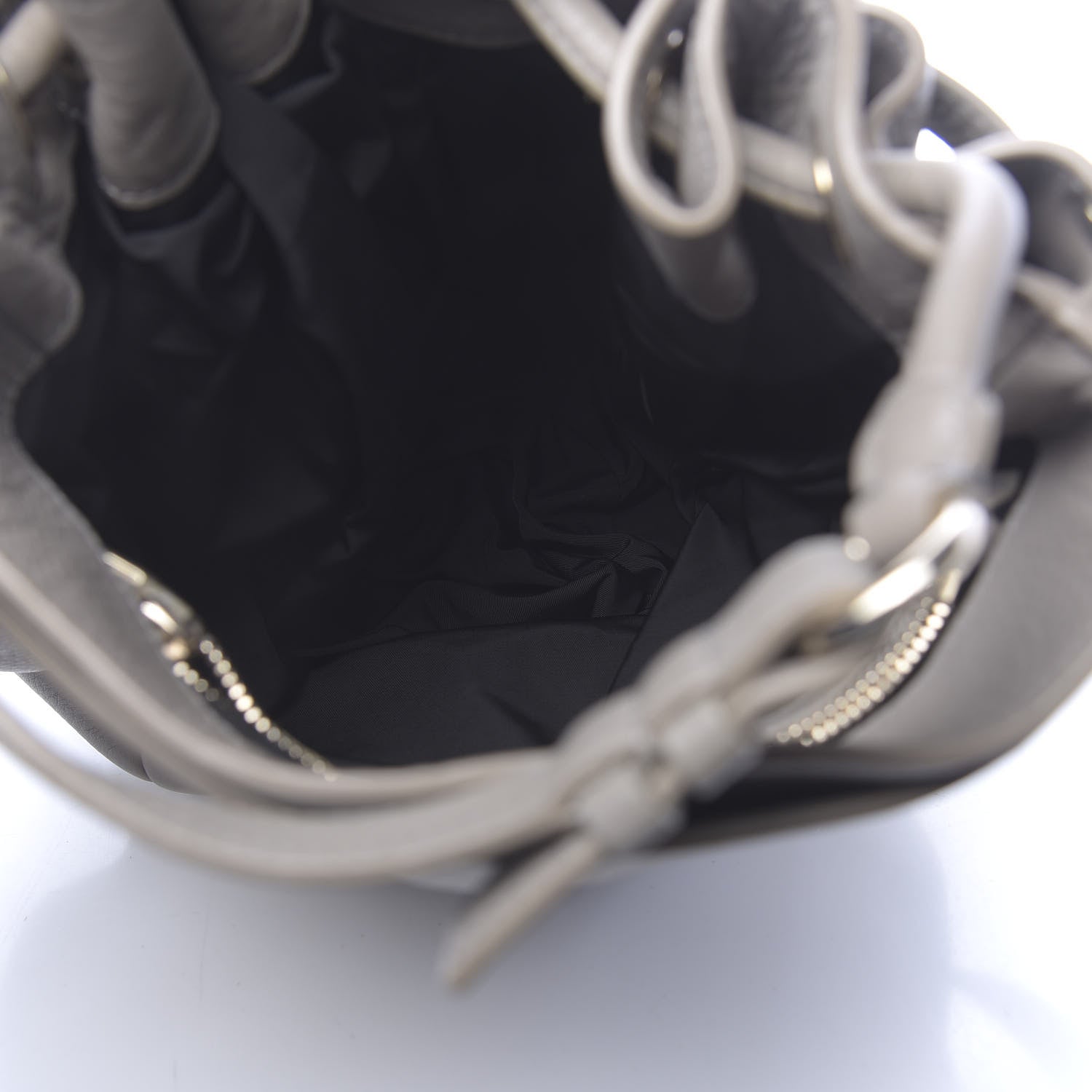 Alexander Wang Pebbled Lambskin Diego Bucket Bag Oyster Pale Gold Hardware 5 of 10