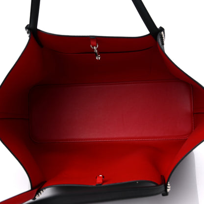 Christian Louboutin Calfskin Spiked Large Cabarock Shopper Tote Black 5 of 8