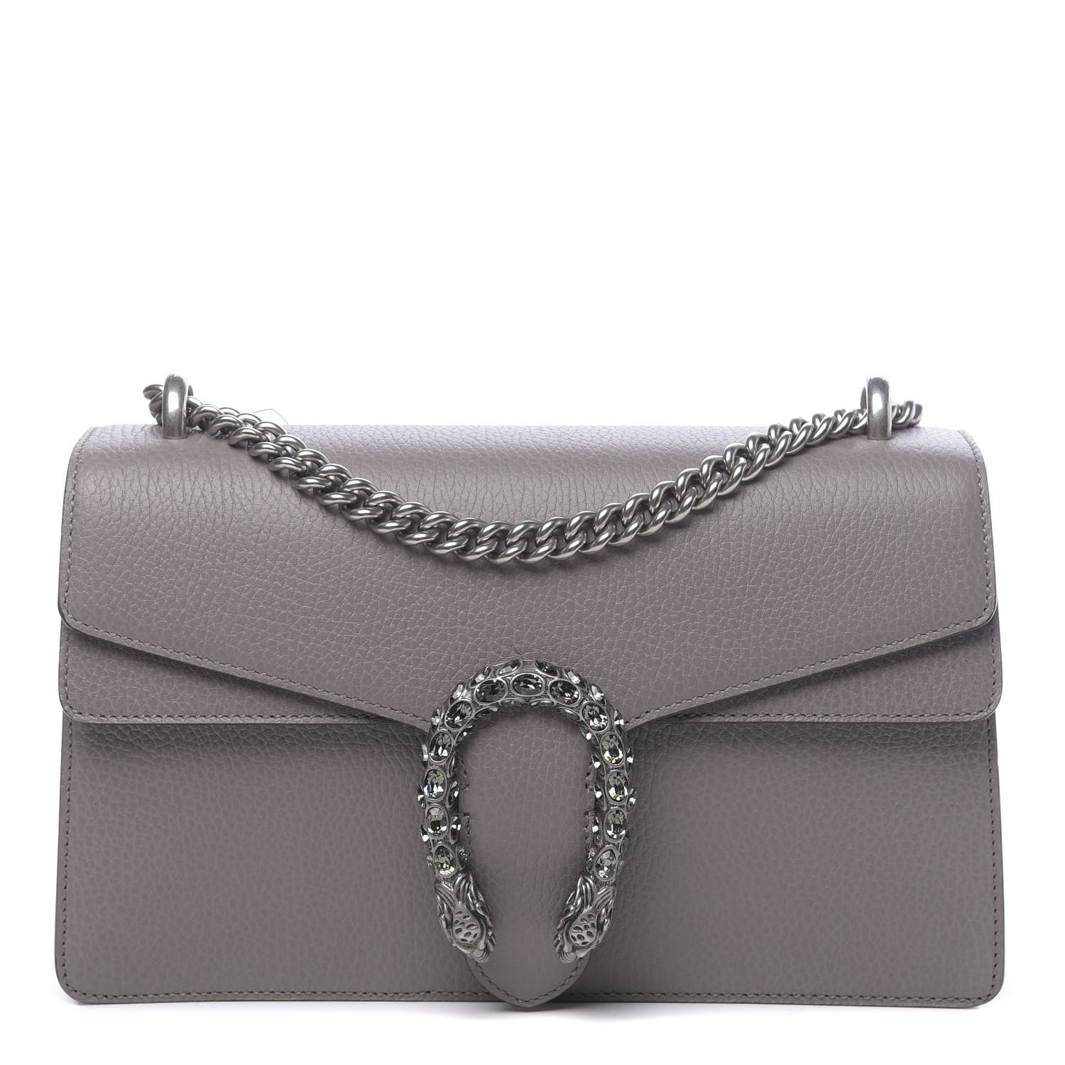 Gucci Pebbled Calfskin Small Dionysus Shoulder Bag Dusty Grey 1 of 10