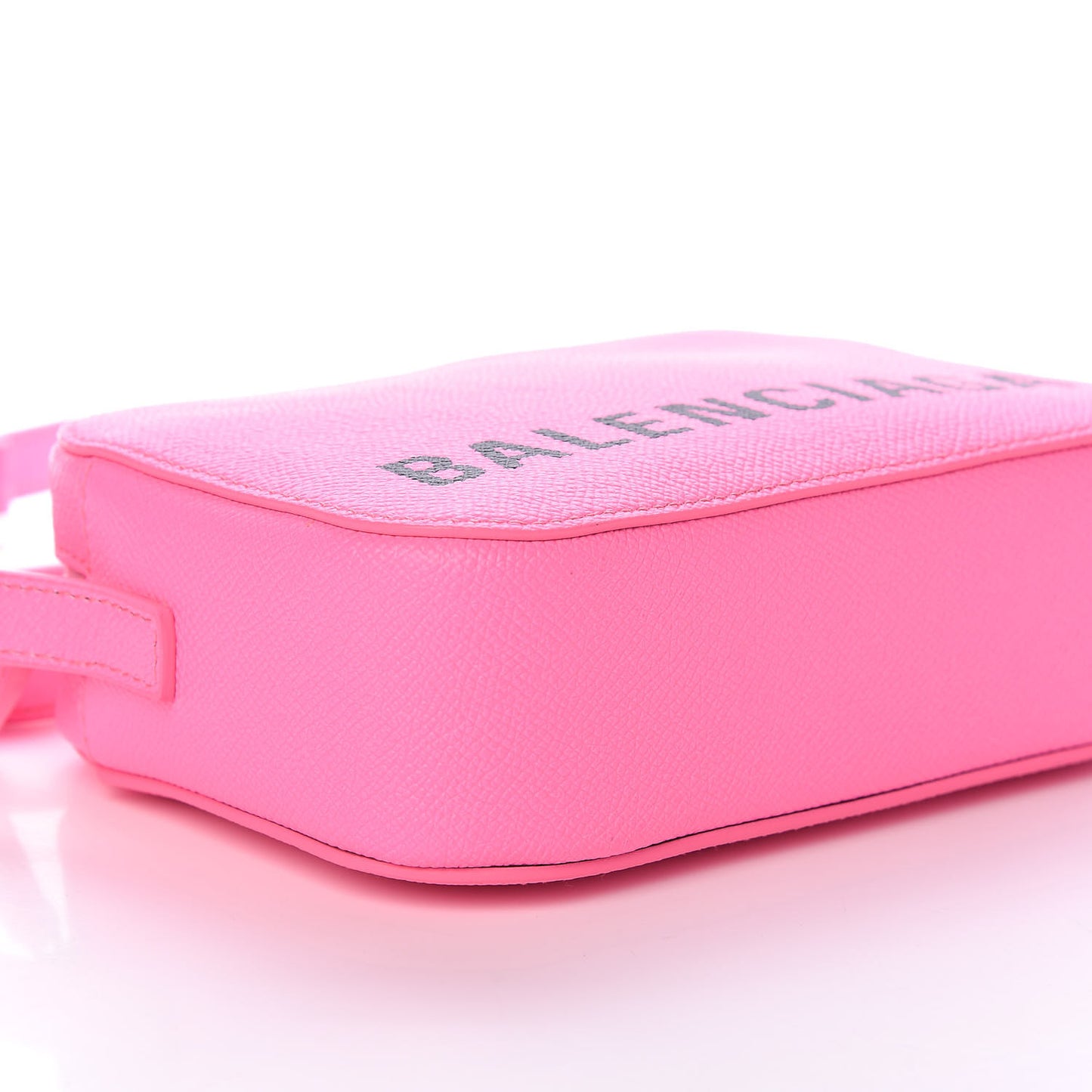 Grained Calfskin Logo XS Ville Camera Bag Acid Pink Black