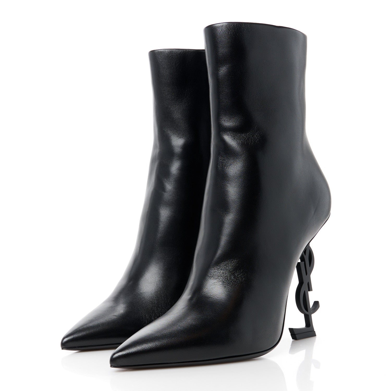 Saint Laurent Calfskin Opyum Ankle Boots 40 Black 3 of 9