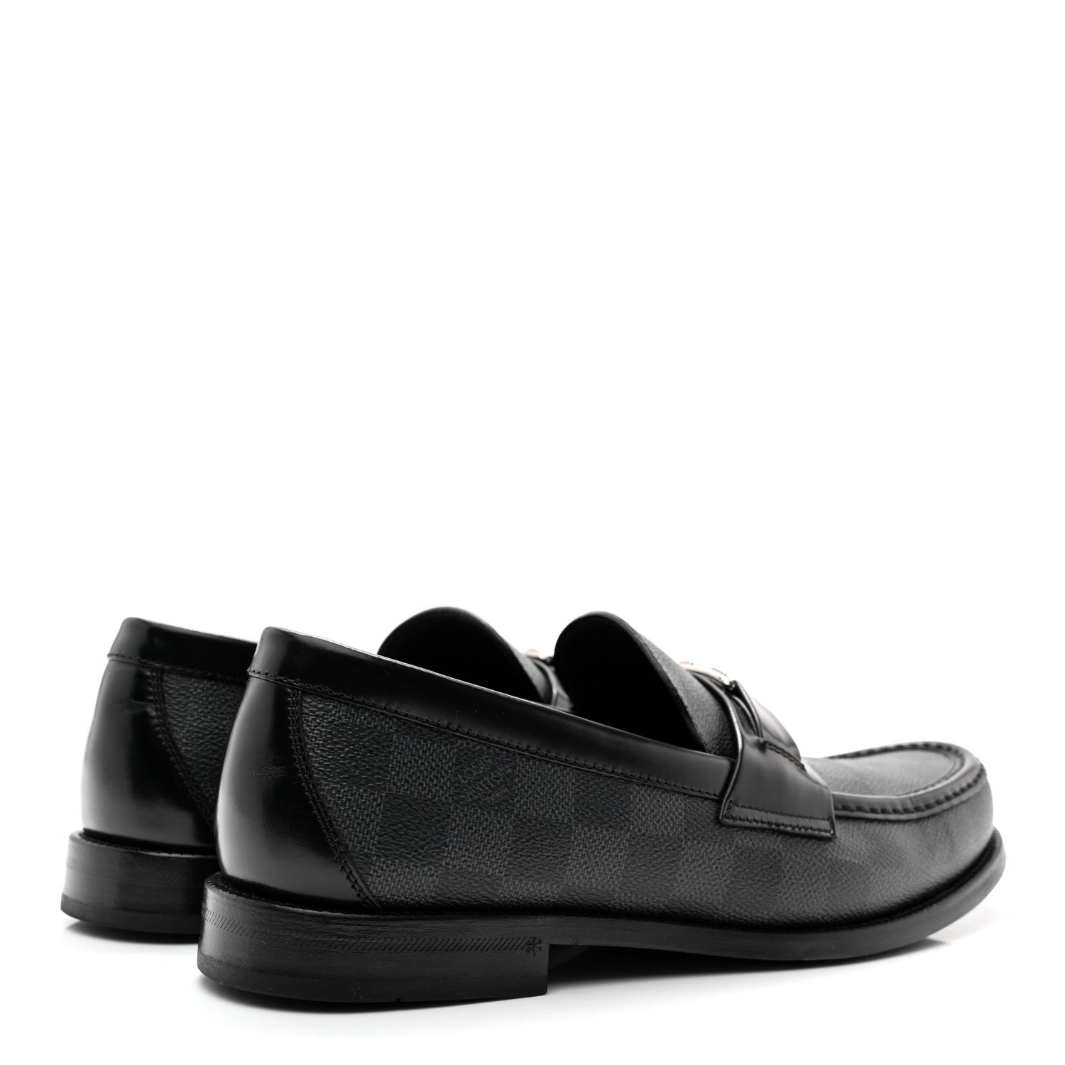 Louis Vuitton Damier Graphite Calfskin Mens Major Loafers 8 4 of 10
