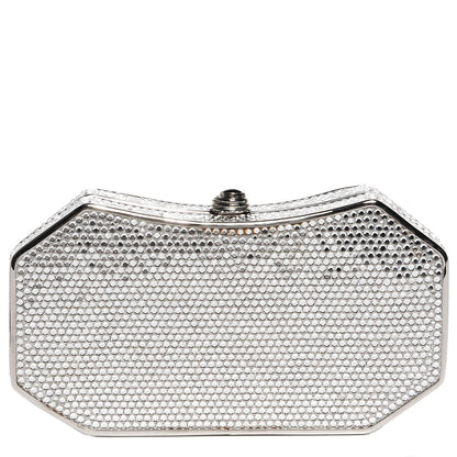 Judith Leiber Crystal Minaudière Clutch Silver 1 of 7