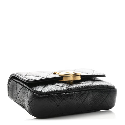 Chanel Shiny Caviar Quilted Chain Melody Belt Bag Black 4 of 11