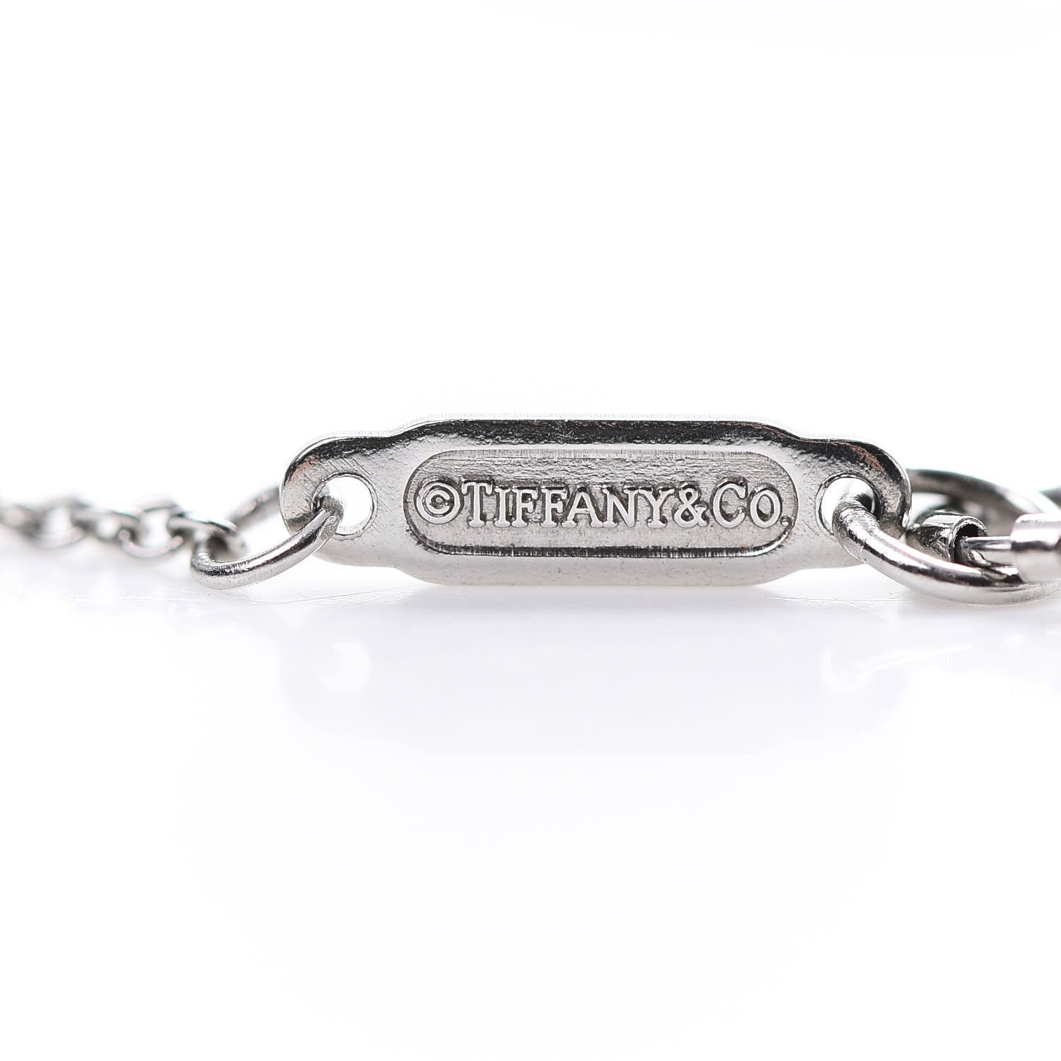 Tiffany Platinum Diamond Grace Drop Pendant Necklace 5 of 6