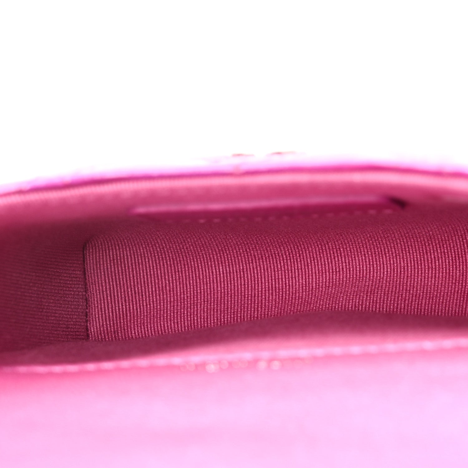 Chanel Iridescent Mirror Goatskin Hook Card Holder Fuchsia 5 of 10