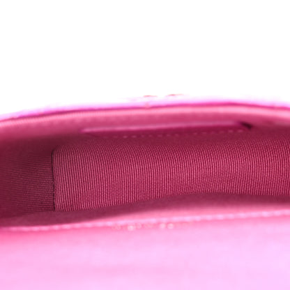 Chanel Iridescent Mirror Goatskin Hook Card Holder Fuchsia 5 of 10