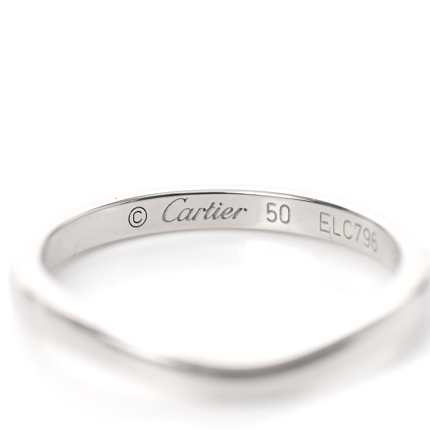 Platinum Ballerine Wedding Band Ring 50 5.25
