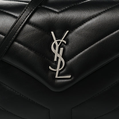 Saint Laurent Calfskin Y Quilted Monogram Toy Loulou Crossbody Bag Black 7 of 11