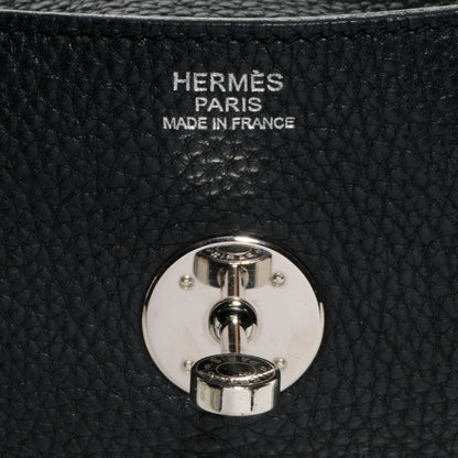 Hermes Taurillon Clemence Lindy 34 Black 8 of 9