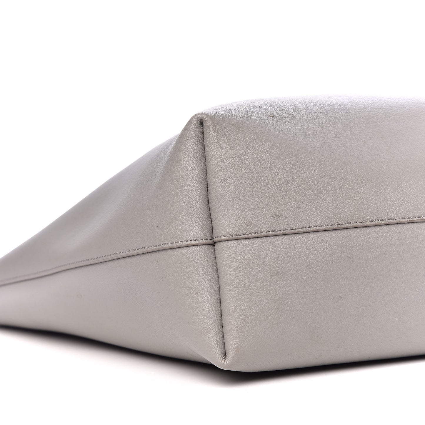 Calfskin Large Shopping Tote Oyster Gray