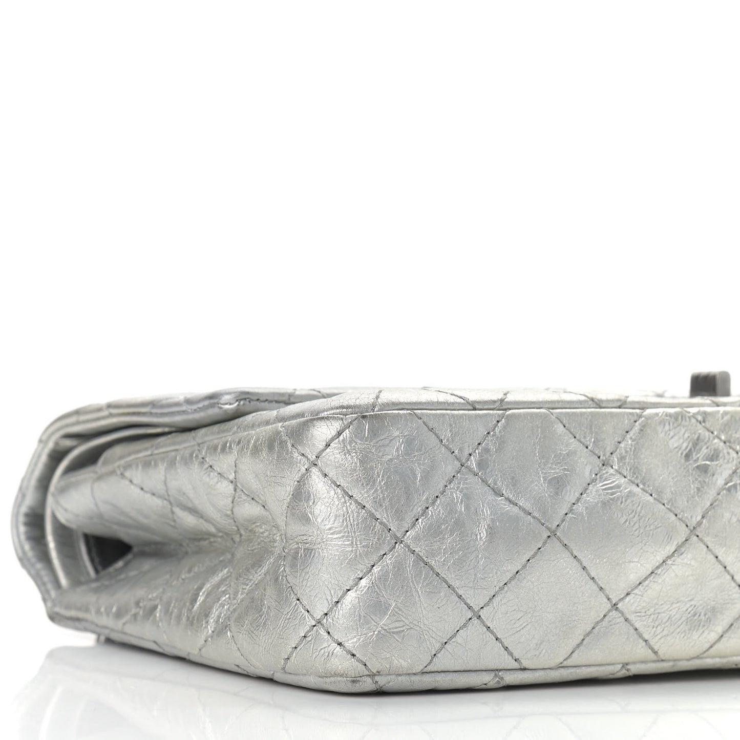 Metallic Aged Calfskin Quilted 2.55 Reissue 226 Flap Silver