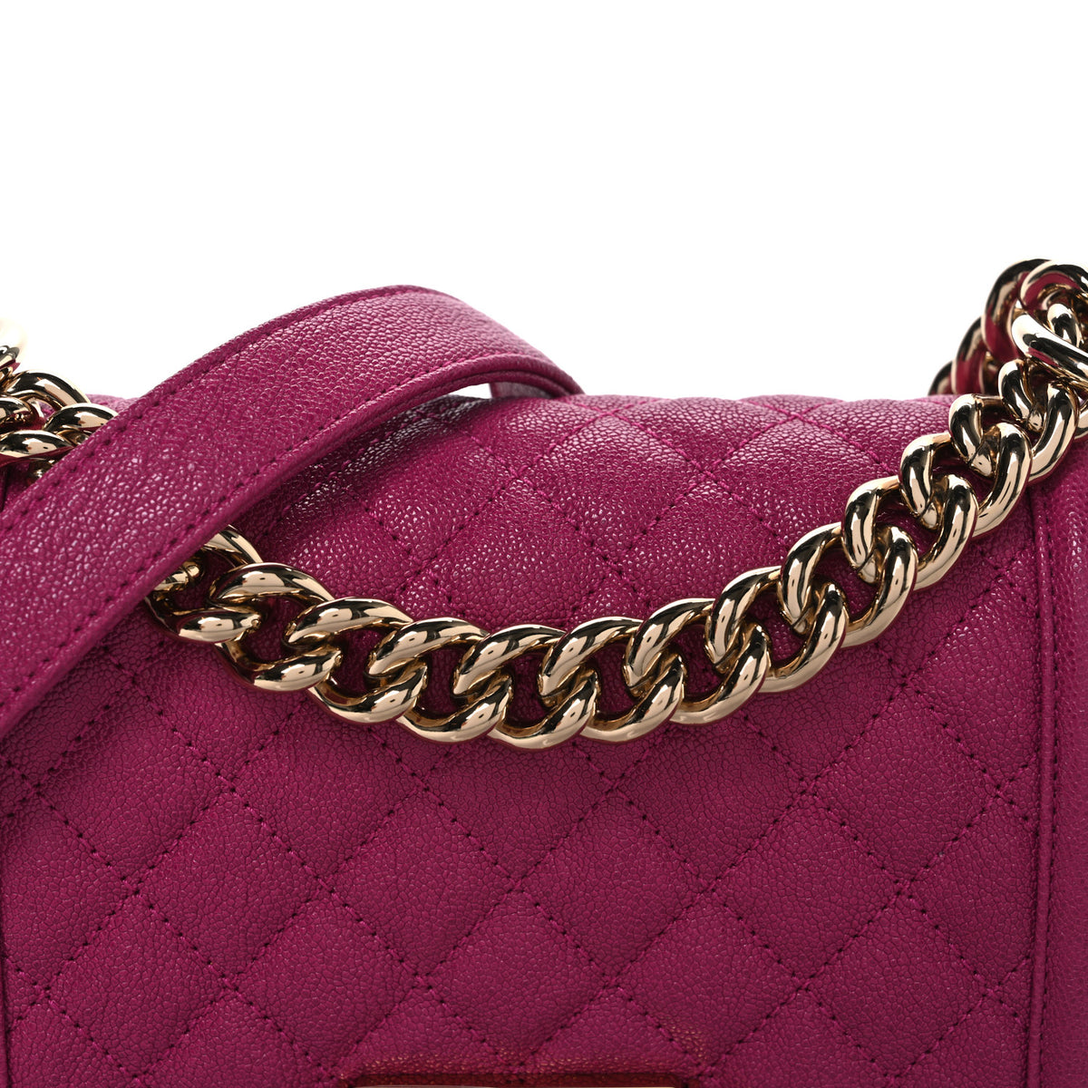 Chanel Caviar Quilted Small Boy Flap Fuchsia 8 of 10