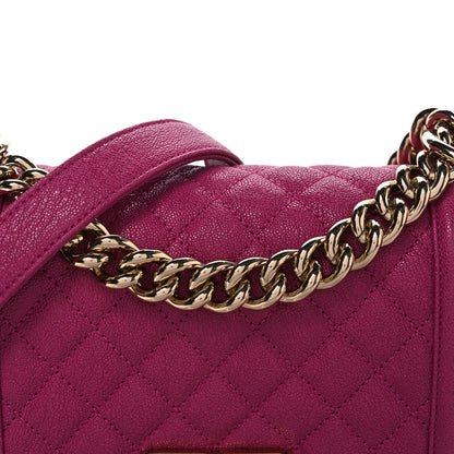 Chanel Caviar Quilted Small Boy Flap Fuchsia 8 of 10