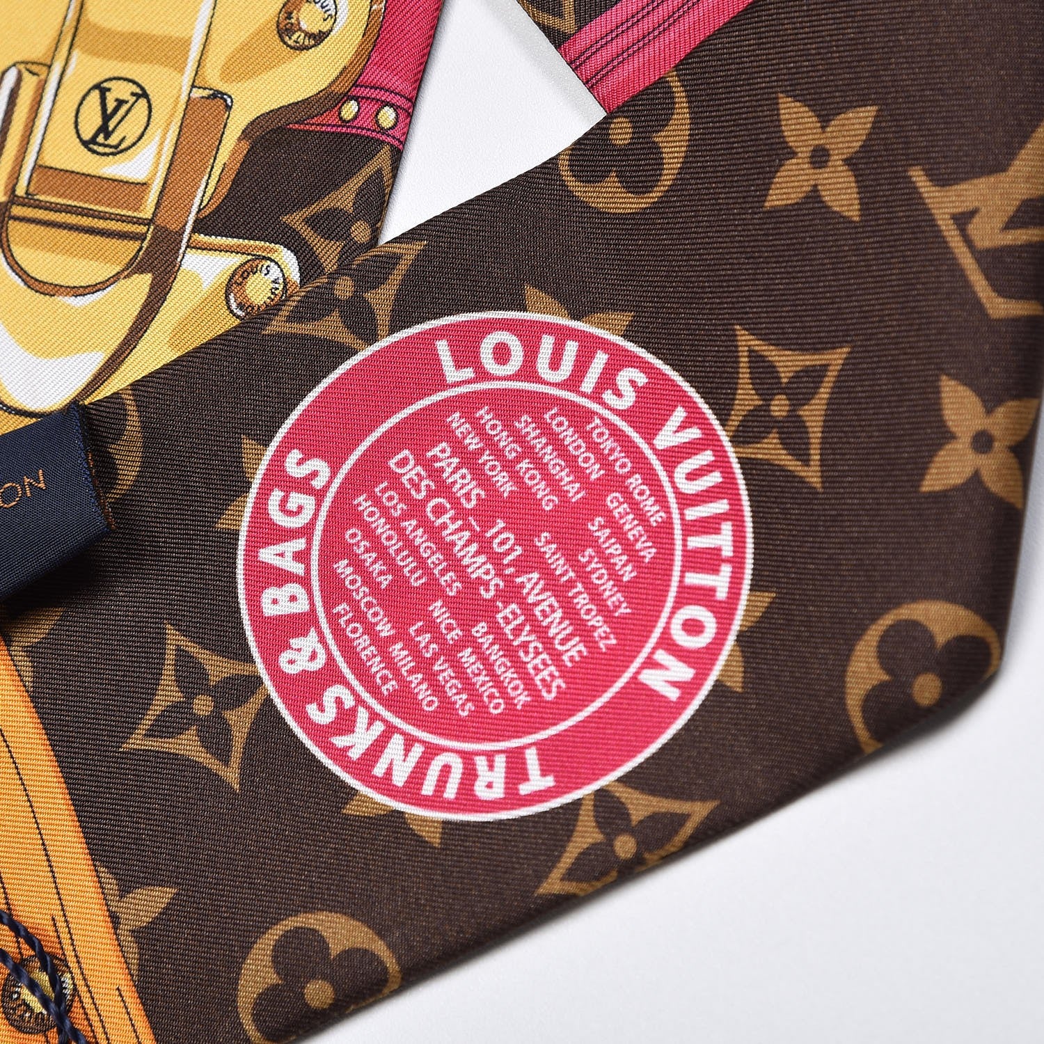 Louis Vuitton Silk Monogram Summer Trunks Bandeau Brown 4 of 5