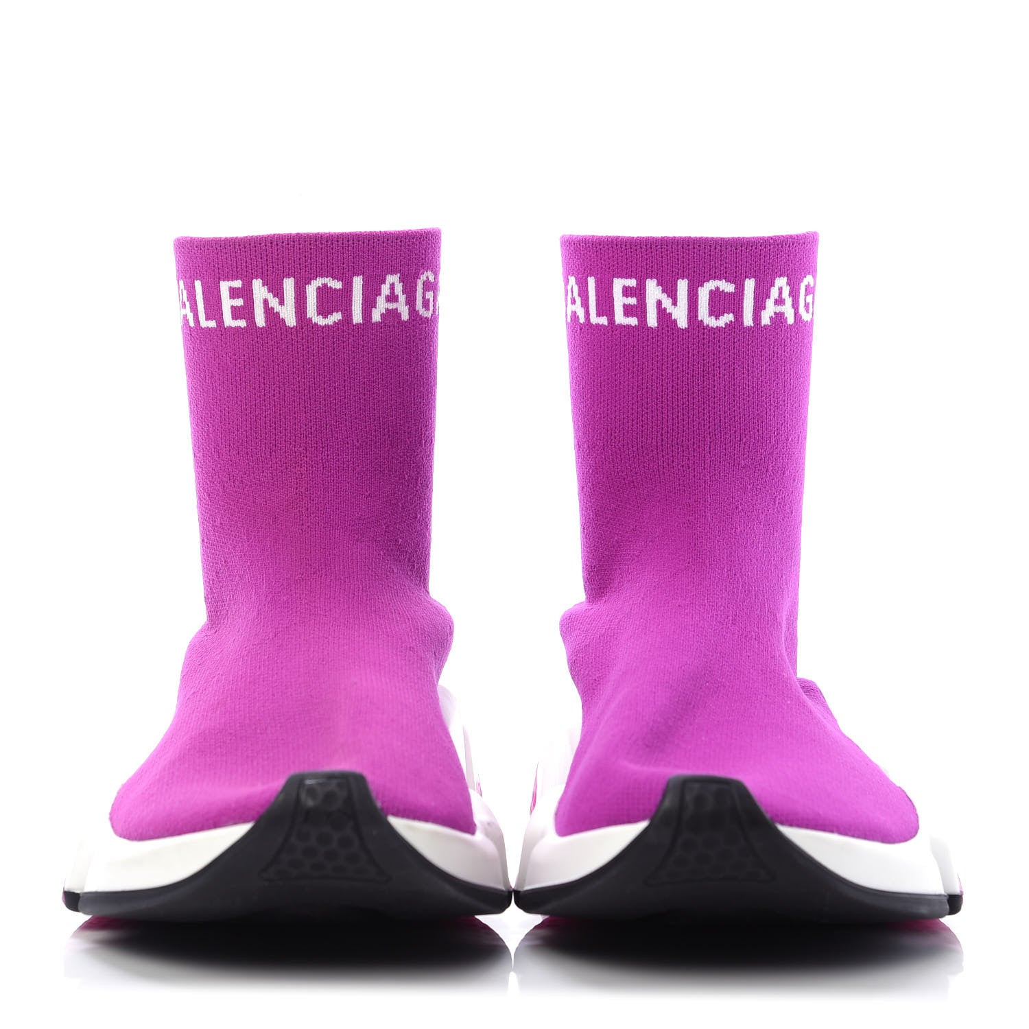 Balenciaga Neoprene Knit Womens Hi Speed Sneakers 37 Fuchsia 2 of 8