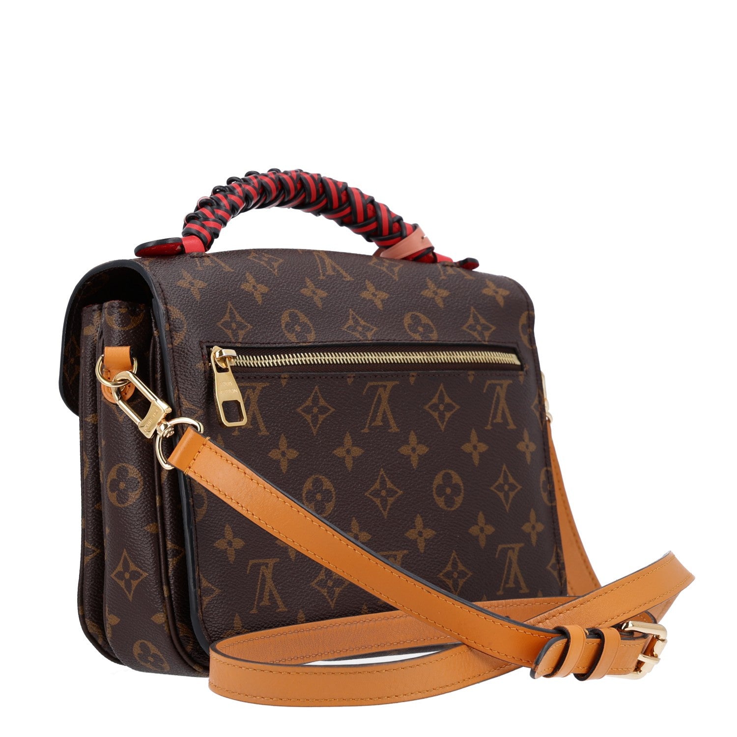 Louis Vuitton Monogram Braided Pochette Metis Coquelicot 3 of 10