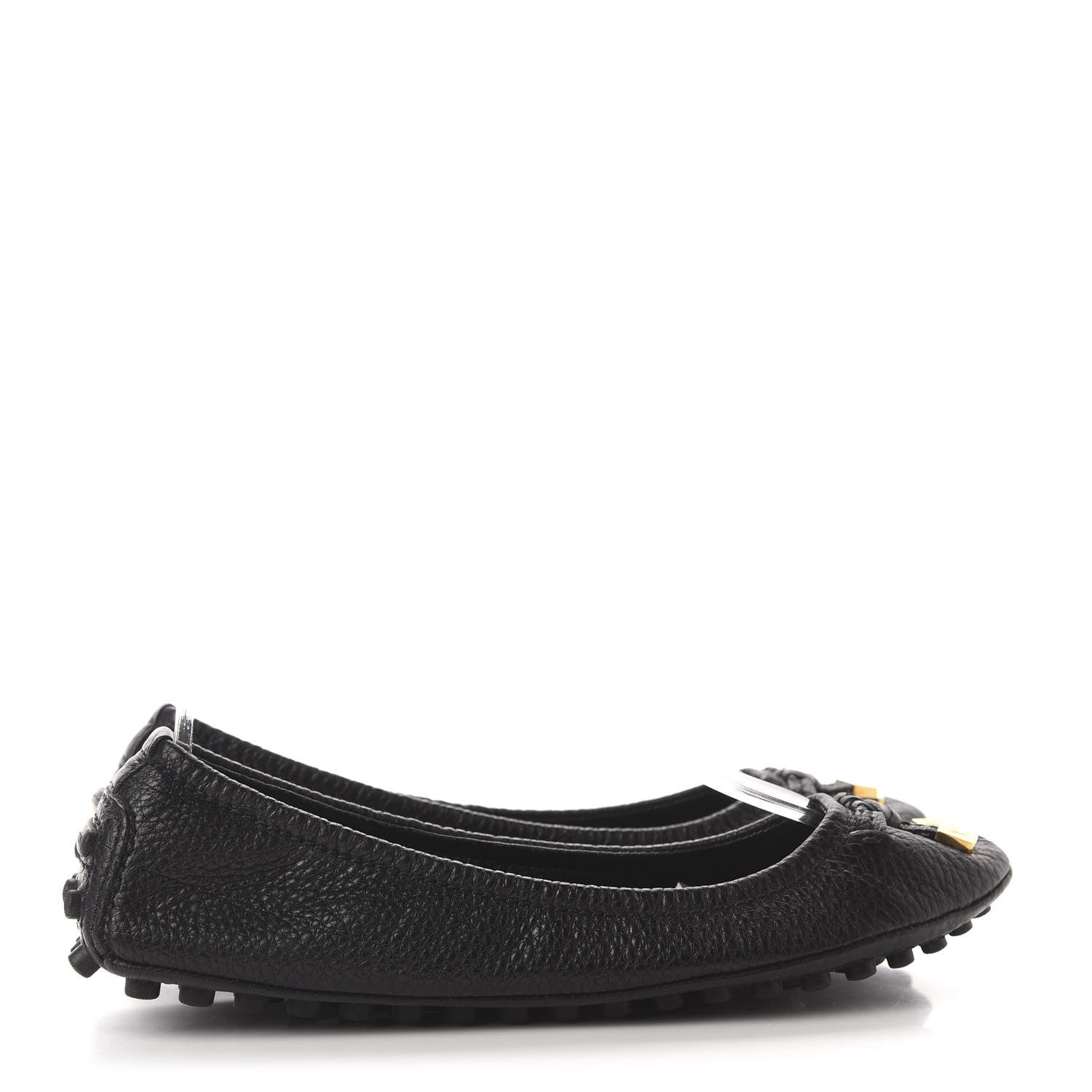 Louis Vuitton Calfskin Lemon Ballerina Flats 37 Black 4 of 9
