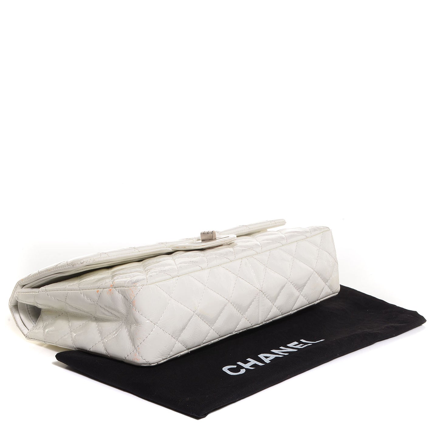 Distressed Patent 2.55 Reissue Flap 227 White