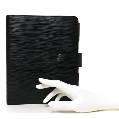 Louis Vuitton Epi Large Ring Agenda Cover Black 2 of 7
