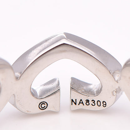 Cartier 18K White Gold Diamond Hearts and Symbols Ring 55 7.25 4 of 5
