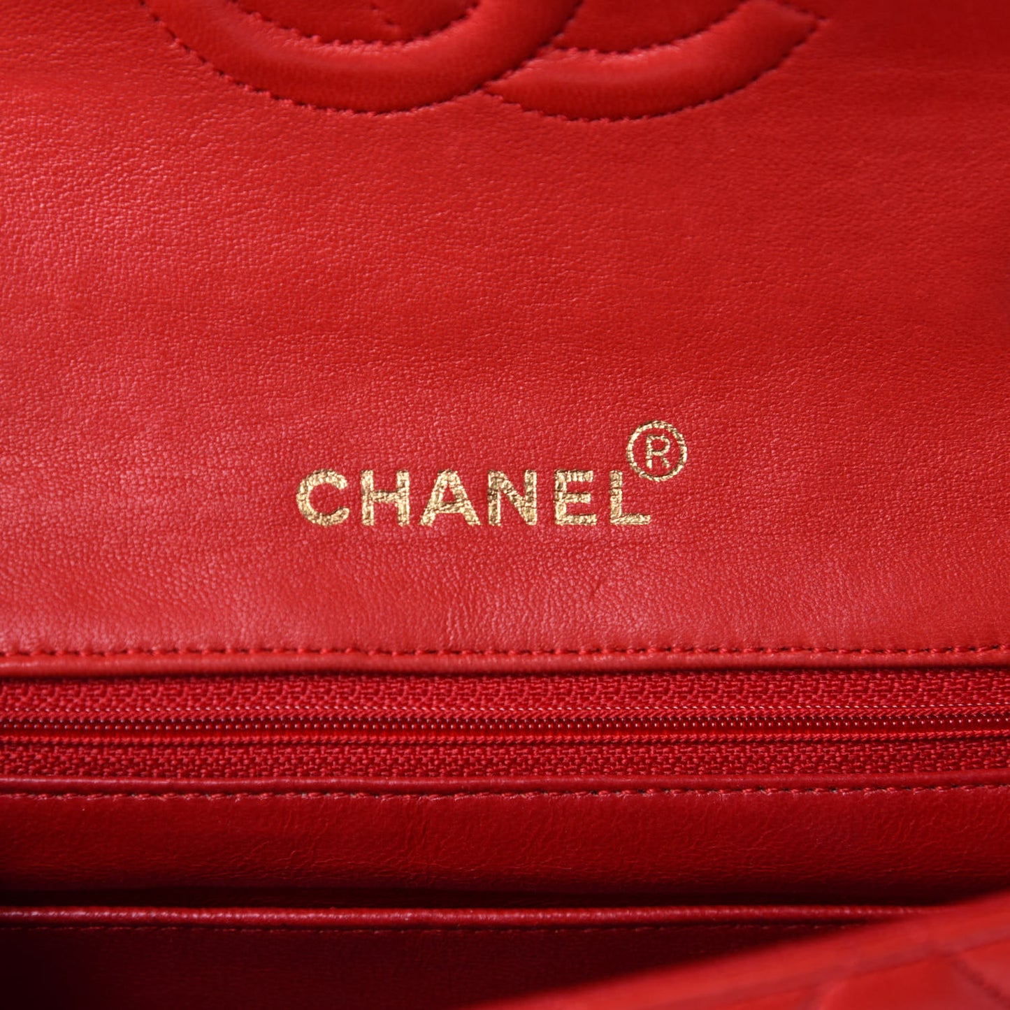 Lambskin Quilted Mini Square Flap Red
