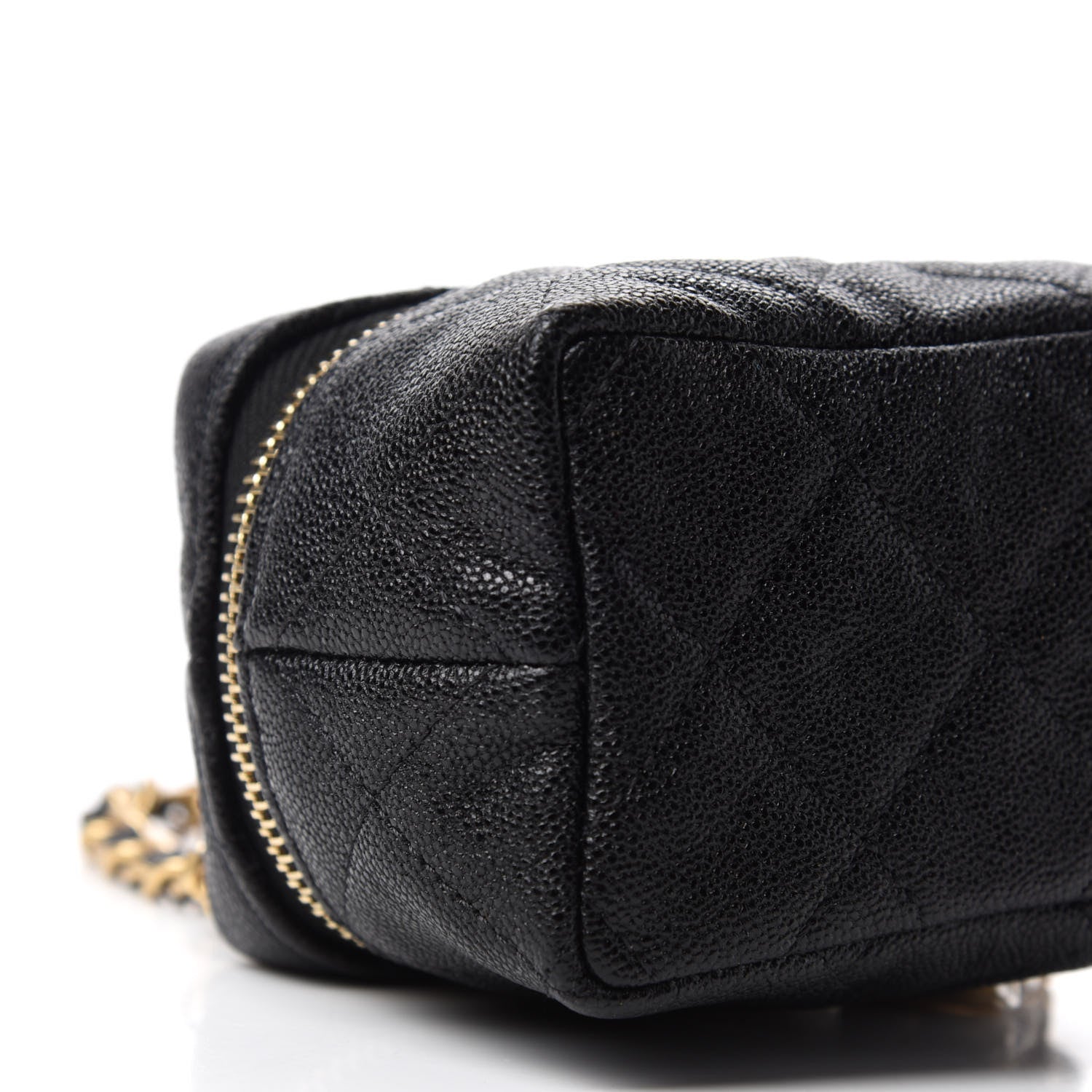 Chanel Caviar Quilted Mini Top Handle Vanity With Chain Black 6 of 11