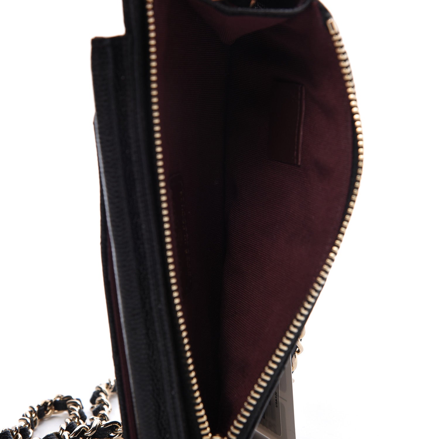 Chanel Caviar Quilted Zip Phone Case Black 5 of 11