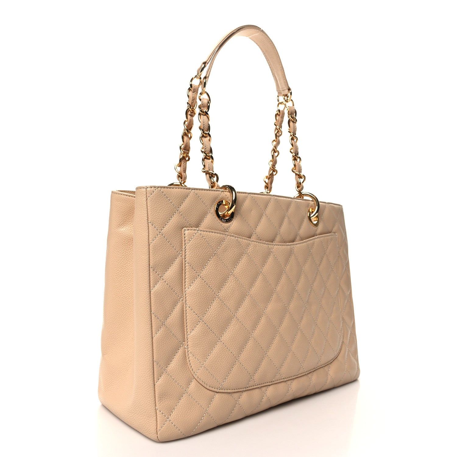 Chanel Caviar Quilted Grand Shopping Tote GST Beige Clair 3 of 13