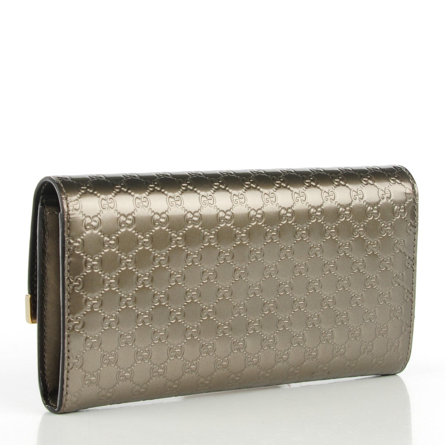 Gucci Metallic Microguccissima Dice Continental Flap Wallet Golden Beige 3 of 7