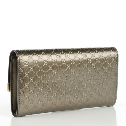 Gucci Metallic Microguccissima Dice Continental Flap Wallet Golden Beige 3 of 7