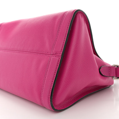 Alexander McQueen Pebbled Calfskin Small Skull Padlock Zip Around Tote Bouganville 10 of 18