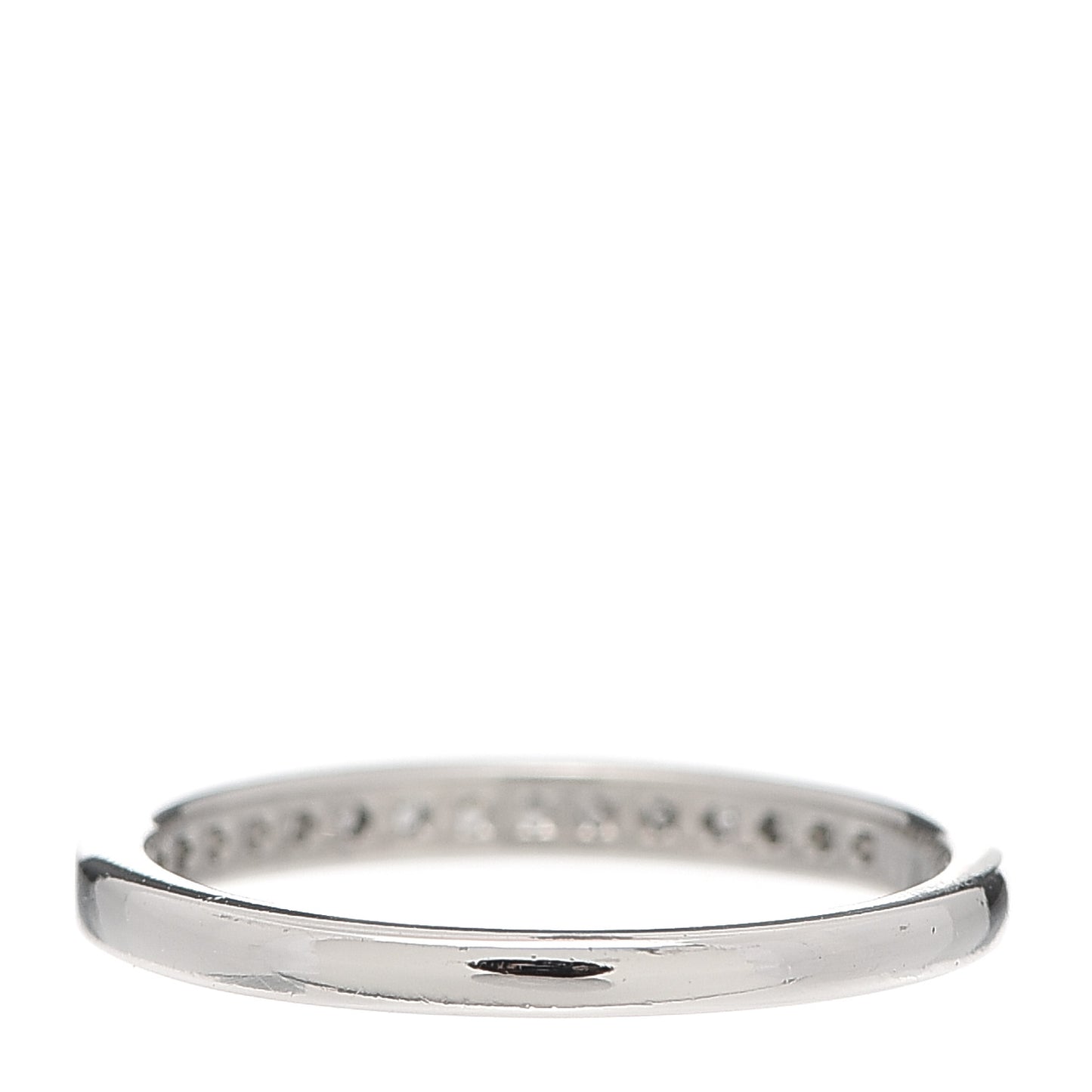 Platinum Diamond .22ctw Half Circle Wedding Band Ring 52 6