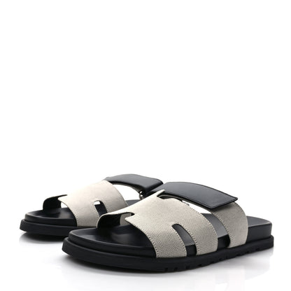 Hermes Toile De Coton Veau Lisse Mens Chypre Sandals 42.5 3 of 8