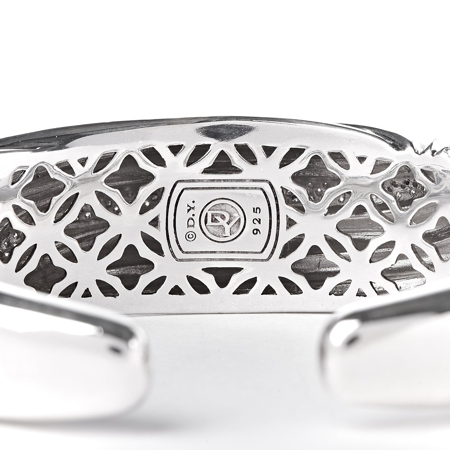 Sterling Silver Diamond Hinge Cuff Bracelet